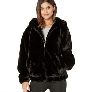 Zara fuzzy hooded jacket